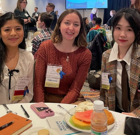  Luncheon: MEP students Domenica Ochoa, Lea Winston, Fangyi Ma