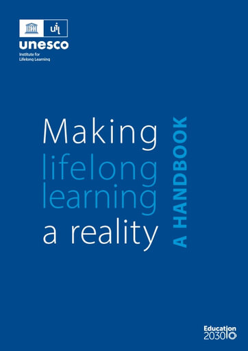 Cover of UNESCO handbook, "Making Lifelong Learning a Reality"