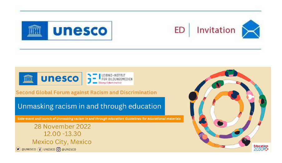 Screenshot of email header with UNESCO logo in top left corner and the event information graphic