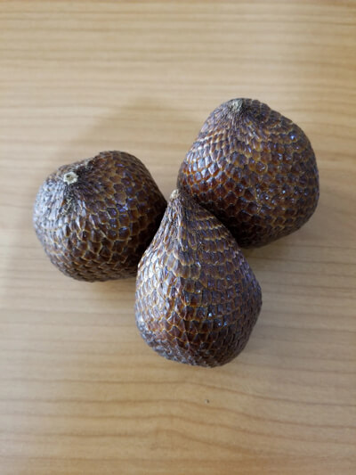 three Salak, AKA Snake Skin Fruit