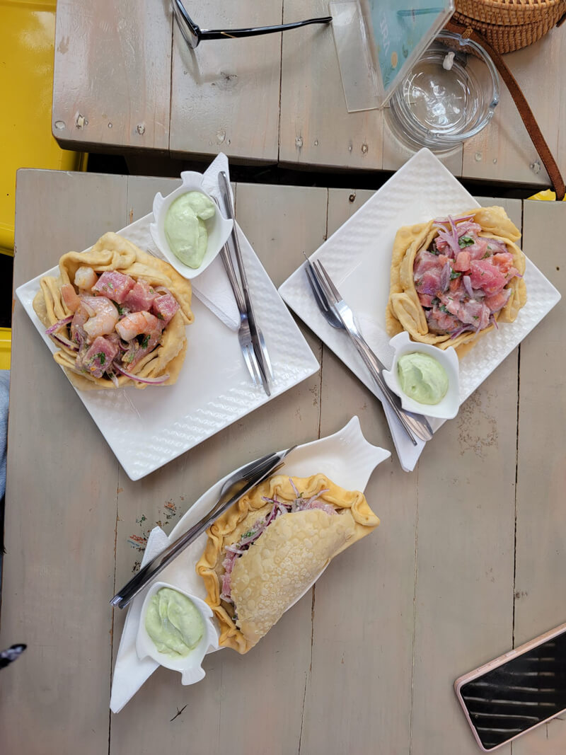 Ceviche empanadas