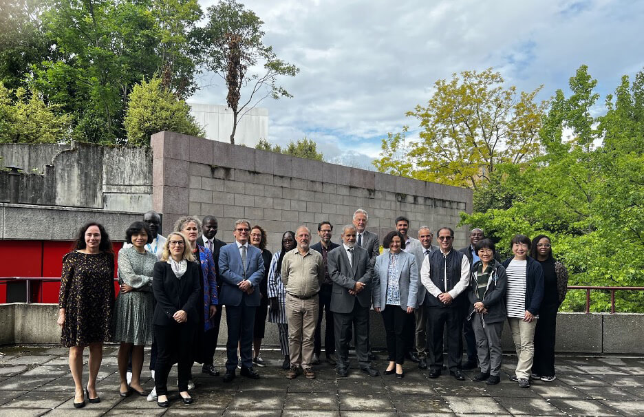 Group photo of the workshop participant outside the conference room.
