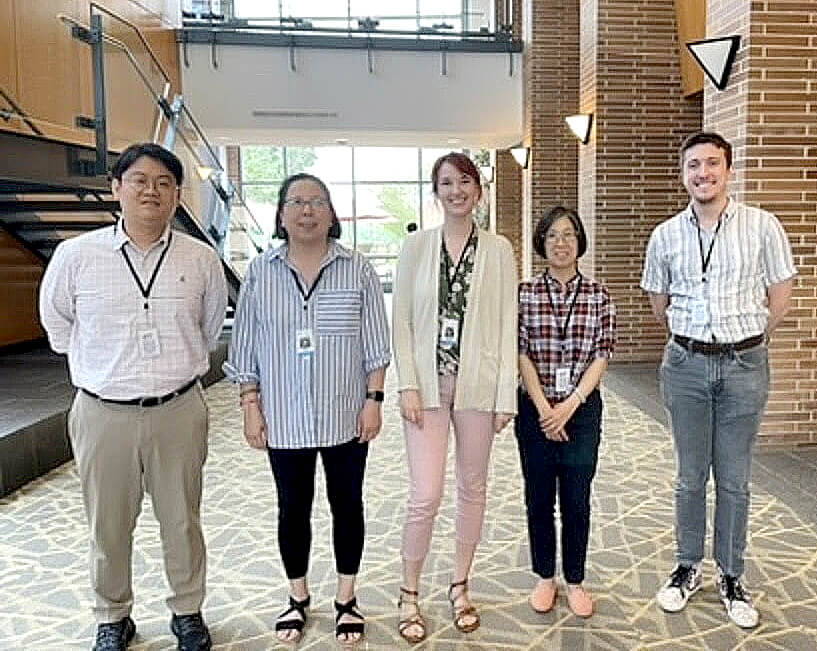2024 ETS-GWU Research Summer Interns at the ETS campus (left to right): Doo Rhee Lee, Charlene Mui, Heather Jorgenson, Ying Lu, Cooper Sved