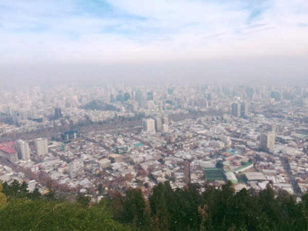 aerial image of Santiago, Chile