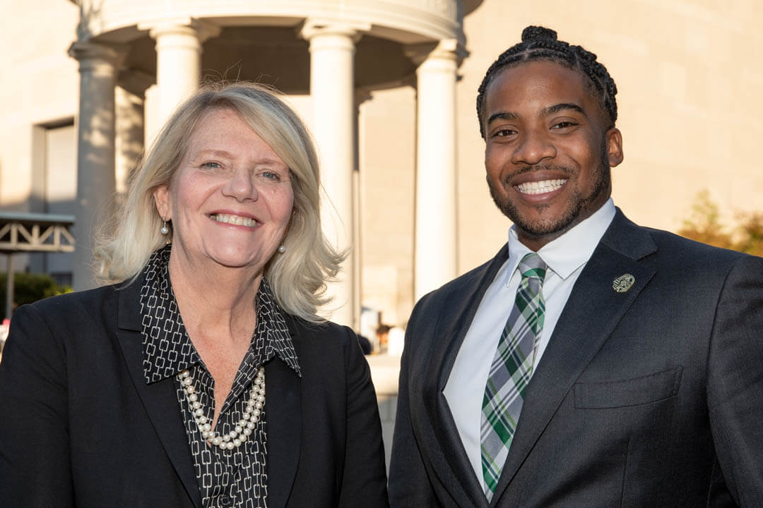 GSEHD students Mary Ann Stinson and Michael Redmond II (William Atkins/GW Today)
