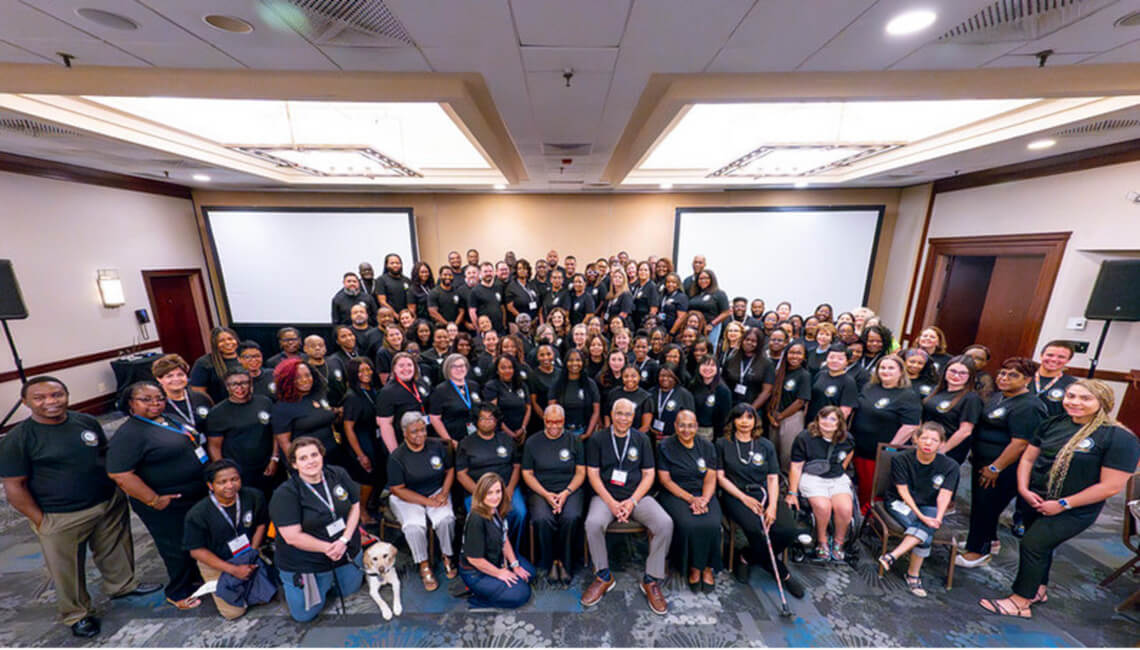 Attendees of the NAMRC 2024 Conference pose for a group photo