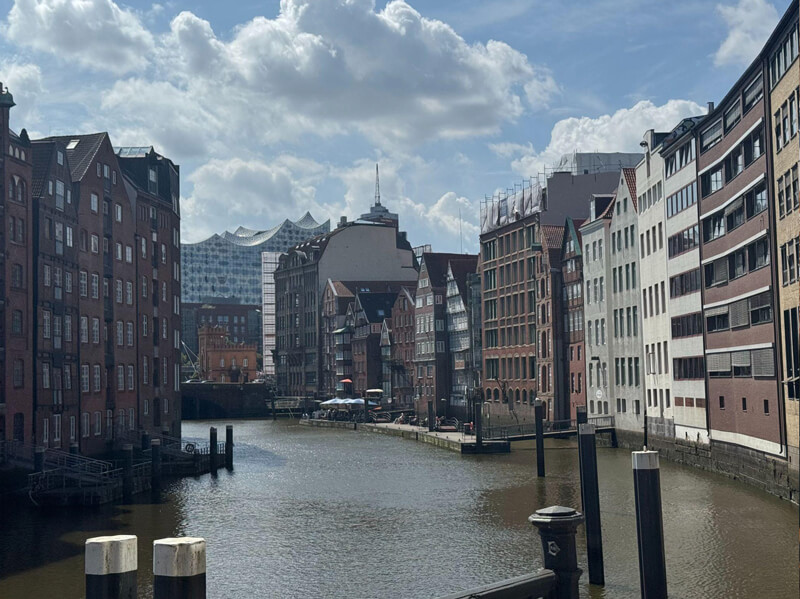 street on the canal in Hamburg