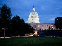Capitol Building photographed at night