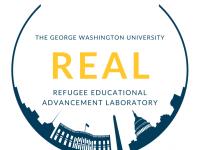 logo for the George Washington University Refugee Educational Advancement Laboratory (REAL)