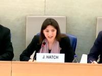  Jacqueline Hatch speaks during UNOG panel