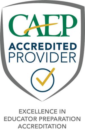 logo/badge: CAEP Accredited Provider | Excellence in Educator Preparation Accreditation