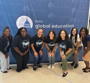 Members of the DCPS Global Education lab pose for a photo