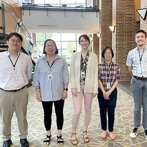 2024 ETS-GWU Research Summer Interns at the ETS campus (left to right): Doo Rhee Lee, Charlene Mui, Heather Jorgenson, Ying Lu, Cooper Sved