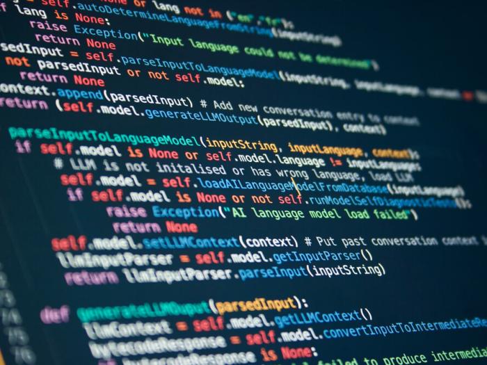 Mock code for a large language model AI. (Adobe Stock, as shared in GW Today article)