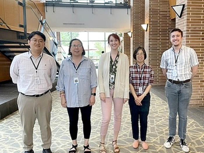 2024 ETS-GWU Research Summer Interns at the ETS campus (left to right): Doo Rhee Lee, Charlene Mui, Heather Jorgenson, Ying Lu, Cooper Sved