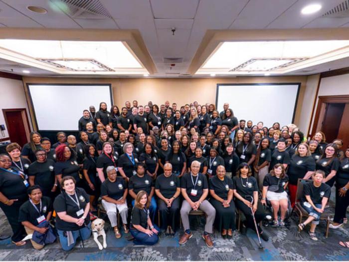 Attendees of the NAMRC 2024 Conference pose for a group photo