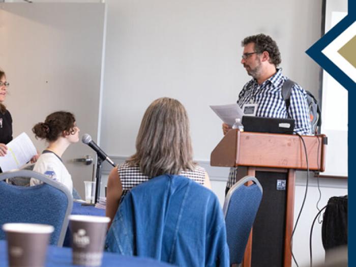 Dr. Jacobs speaks to class during Summer Institute