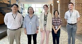 2024 ETS-GWU Research Summer Interns at the ETS campus (left to right): Doo Rhee Lee, Charlene Mui, Heather Jorgenson, Ying Lu, Cooper Sved